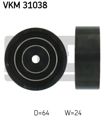 Vratná/vodiaca kladka rebrovaného klinového remeňa SKF (VKM 31038)